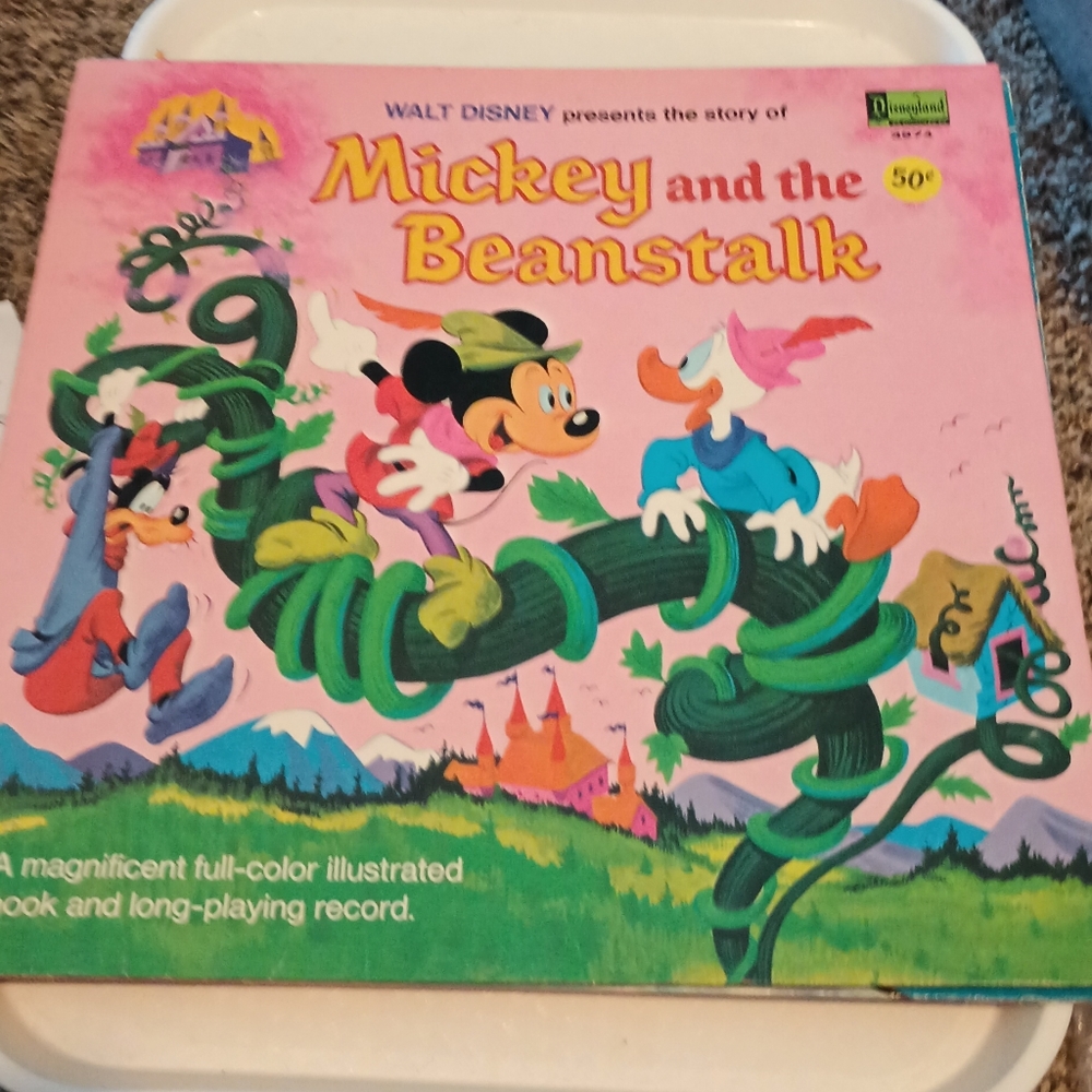 Walt Disney Mickey & the beanstalk LP 1968 read along